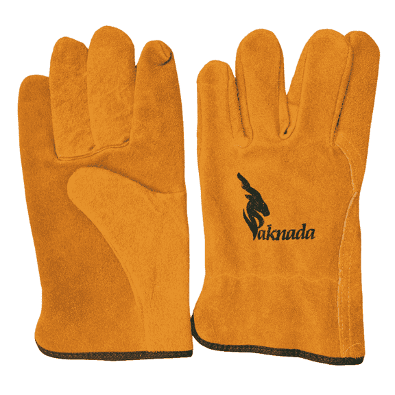 PAKNADA 1 Pair Cow split Leather  Work Gloves, Durable Construction Safety Gloves