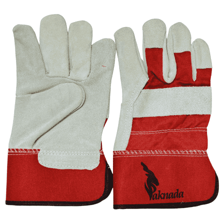 Paknada Cow Split Leather Single Palm Work Gloves, Durable Construction Safety Gloves
