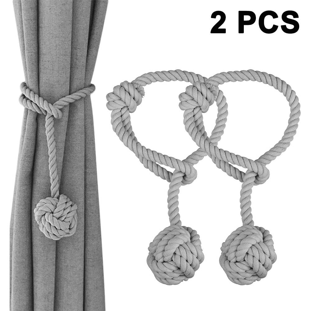 1 Pair Curtain Tiebacks Handmade Weave Rope Curtain Holdbacks 2023