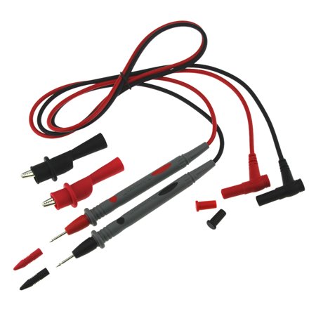 1 Pair DIYOO Probe Test Leads Pin for Digital Multimeter Tip Meter Multi Meter Probe Wire Pen Cable 10A Grey 10A Test lead+clip