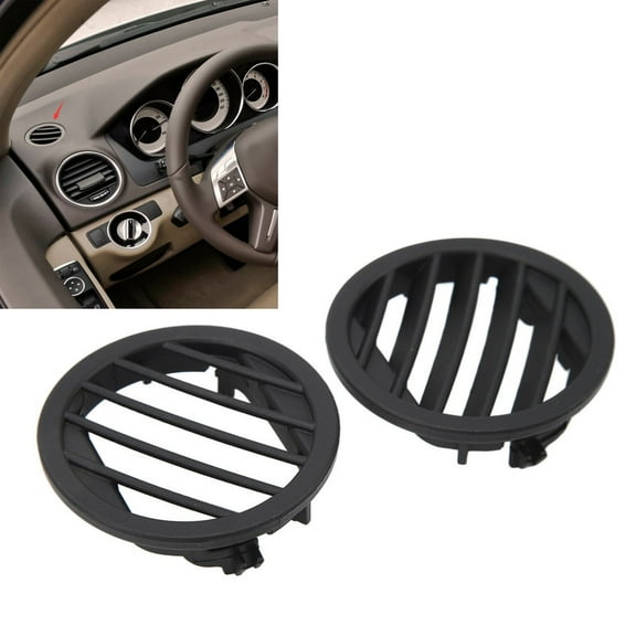 1 Pair Dashboard Air Vent Grill, Left Right AC Air Outlet Grille Cover Replacement, Dashboard Air Conditioning Vents for Be-nz W204 C‑CLASS 2007 to 2011, Black