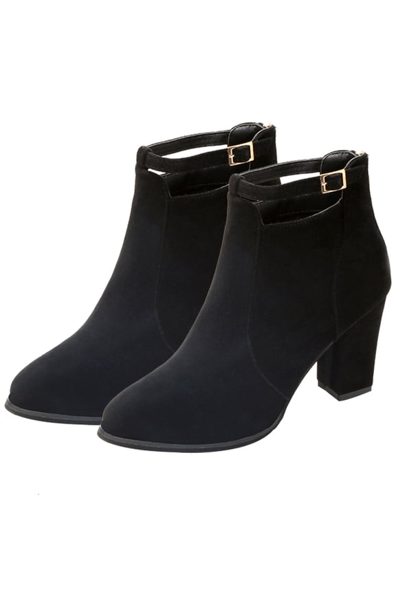 1 Pair Women's Autumn Winter Heeled Sandals and Ankle Boots Stylish Comfortable Fashion Footwear for Fall and Cold Weather