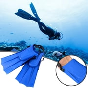1 Pair Diving Short Flippers Swimming Training Fins Lightweight FlippersBlue Diving