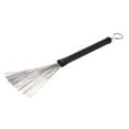 thumbnail image 1 of 1 Pair Drum Rods Sticks + Brushes Stick Set with Storage Bag for Jazz Folk Music, 1 of 5