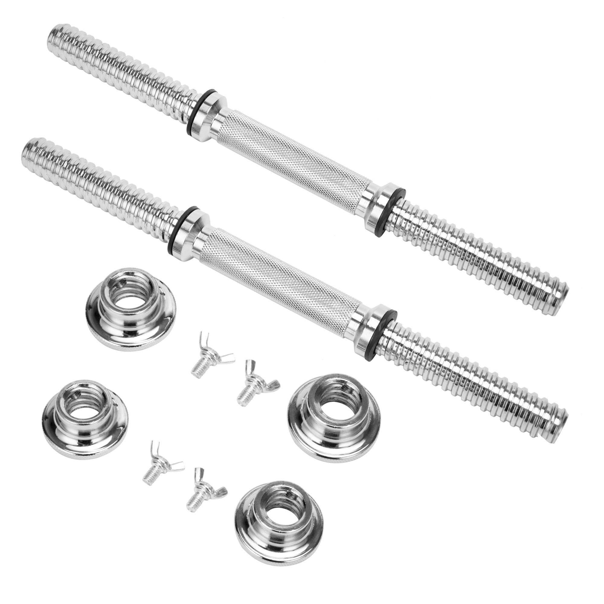 1 Pair Dumbbell Bars Heavy Chrome Dumbbell Bars Threaded Dumbbell Handle, Solid Steel Handles Bars Weight Lifting for Gym Barbells Dumbbell Bars Strength Training 35cm/45cm/50cm