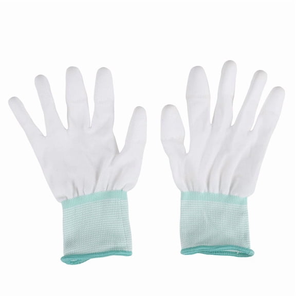 1 Pair ESD PC Computer Working Anti-skid Anti Skid Anti-static White Gloves New