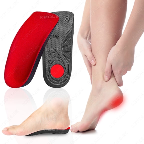 1 Pair EVA Orthotic Shoe Inserts Flat Foot Correction Arch Support Insoles for X-O Type Leg Correction Heel Pads Half Pads