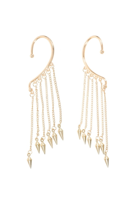 1 Pair Ear Cuff Chain Earrings Chain Dangle Cuff Earrings Women Non Piercing Earrings