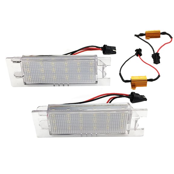 1 Pair Easy installation 6500K LED License Number Plate Light DIY for Opel TAPDRA Spare Part