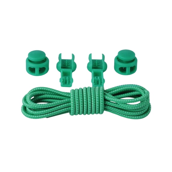 1-Pair Elastic No-Tie Stretch Shoelaces with Lock, Round Lace Accessories for Kids and Adult Lazy Shoes