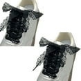 thumbnail image 1 of 1 Pair Elegant Lace Shoelaces for Sneakers Casual Shoes 3CM Width Shoestrings, 1 of 14