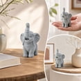 thumbnail image 1 of 1 Pair Elephant Decor Figurine Resin Elephants Statue Decor for Home Office Bookshelf Stand Shelf Living Room Bedroom Decorations Gifts for Women Mom, 1 of 7