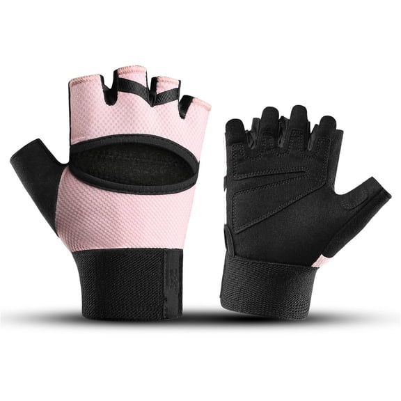 1 Pair Essential Training & Weightlifting Gloves, Fingerless Workout Gloves, for Secure Hold and Palm Padding Protection