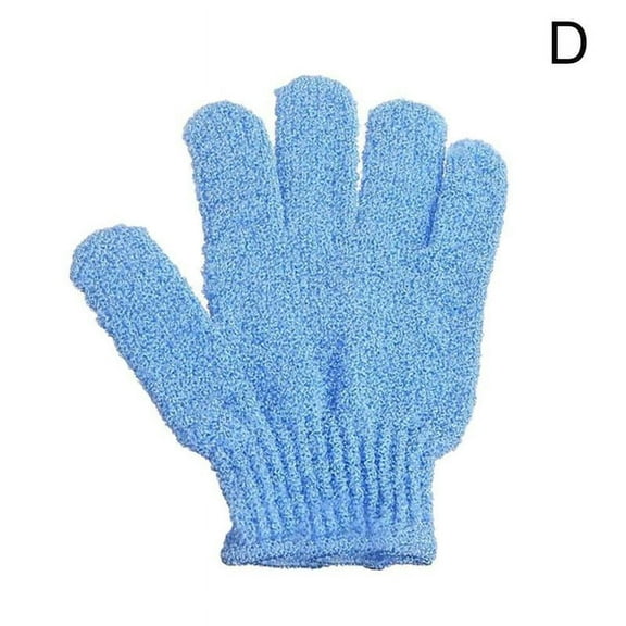 1-Pair Exfoliating Bath Gloves w/ Hanging Loop For Shower D7D2 Scrub Body Q2T2