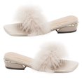 1 Pair Fashion Wool Slipper Breathable Woman Summer Slipper Lowheeled