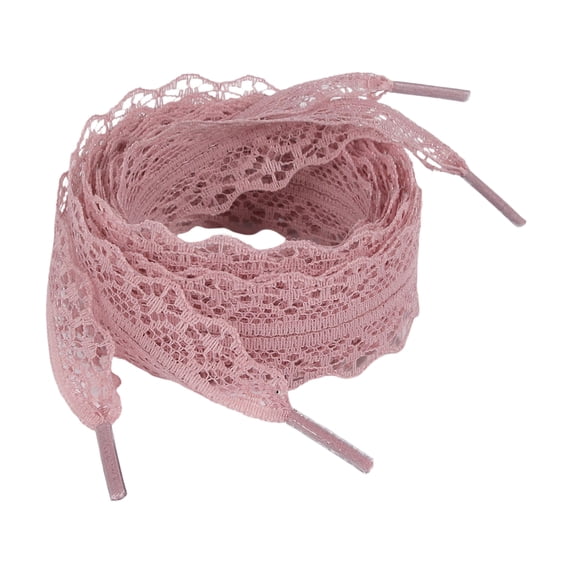 1 Pair Fashionable Lace Shoestrings for Women and Girls Casual Shoes Sneakers 3CM Width Shoelaces Flat Shoestrings