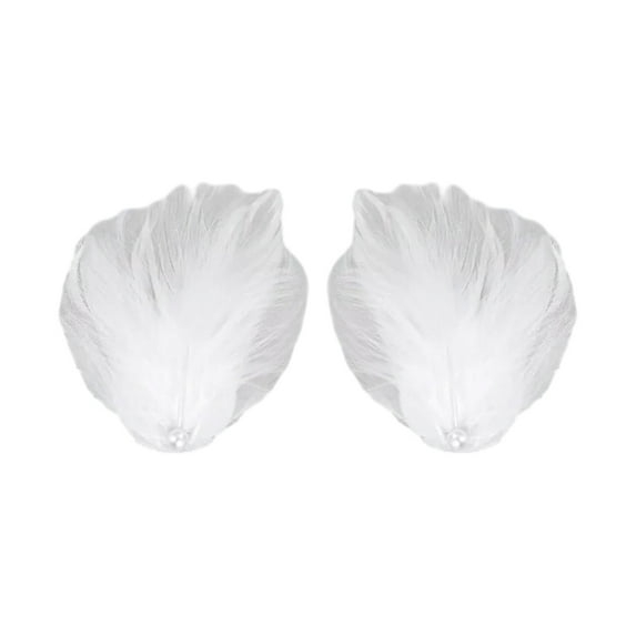 1 Pair Feather Hair Clip White Black Ballet Skirt Hairpin Daily Wear Hair Clip Birthday Dance Role Play Accessory