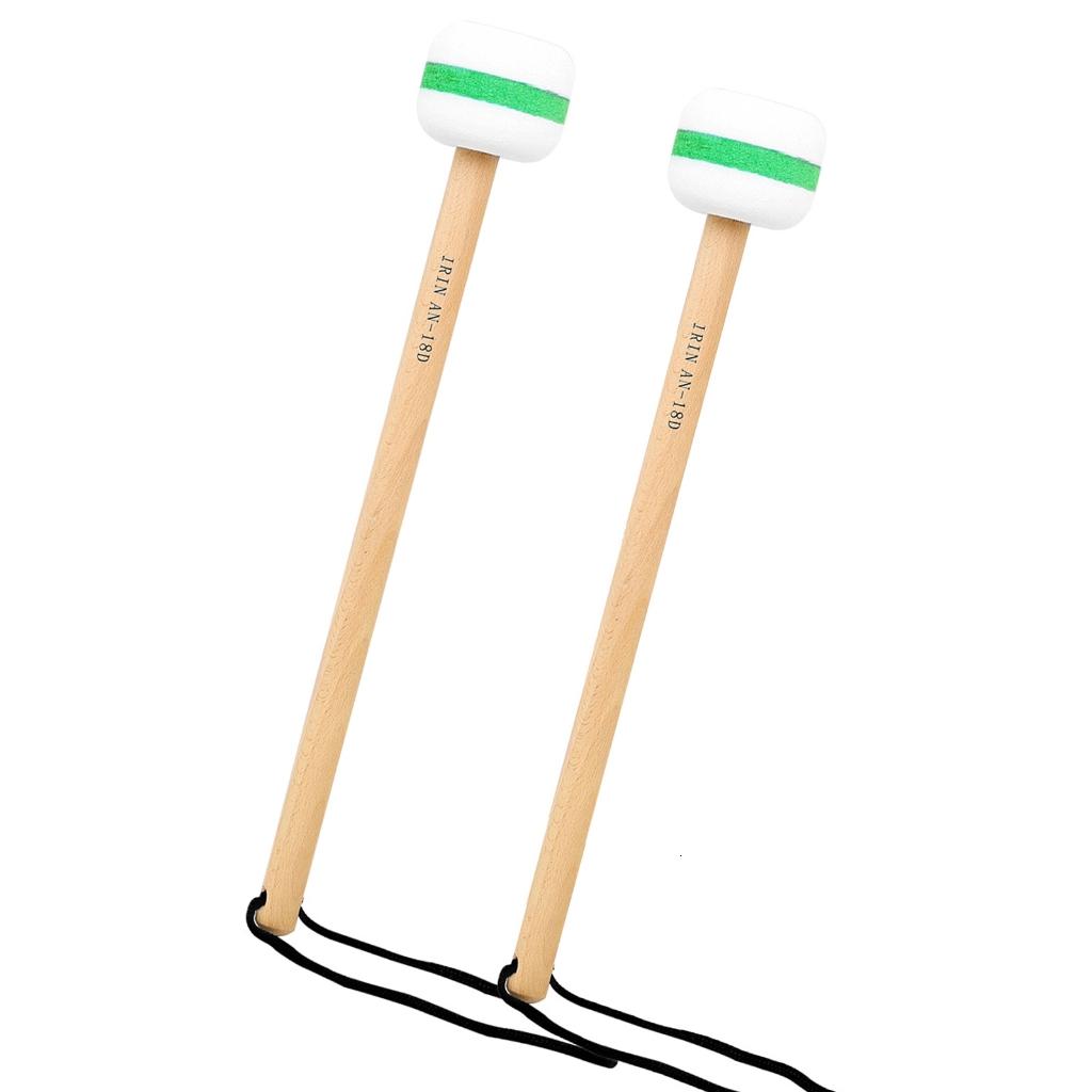 1 Pair Felt and Wood Drumsticks Professional Drum Stick Instrument Accessories for Professional Drummers and Beginners