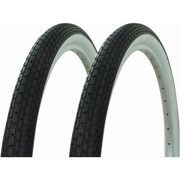 1 Pair! Fenix 20" x 1.75" Brick White Wall TIRE(X2), for Beach Cruiser, BMX, & Mountain Bikes Bicycles