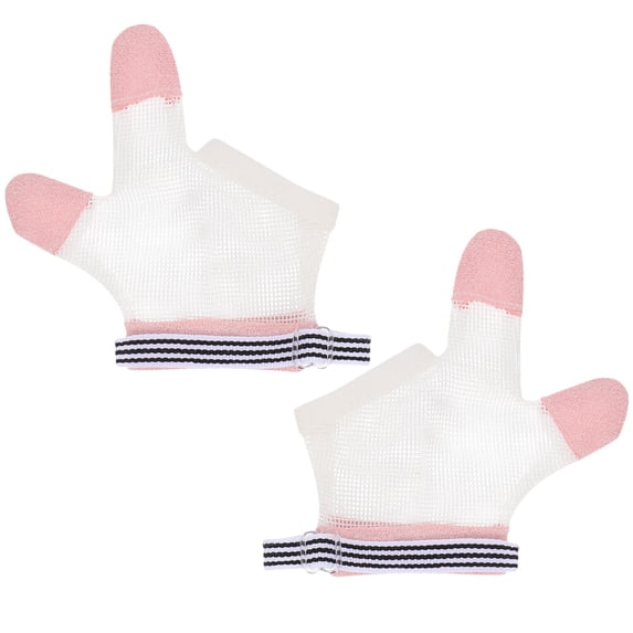 1 Pair Finger Sucking Stop Gloves Baby Nail Biting Stop Guard Gloves for Home Outdoor