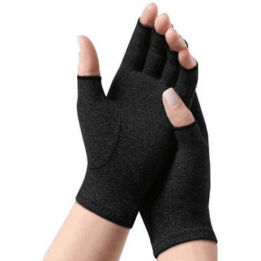 1 Pair Fingerless Compression Gloves, Cotton Arthritis Gloves for Women Men, Arthritis Pain Relief Gloves, Hand Compression Gloves for Arthritis, Carpal Tunnel, Rheumatoid, Tendonitis