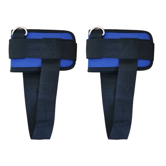 1 Pair Fitness Ankle Strap For Cable Machine, Adjustable Women Men Ankle Strap Kickbacks With Fixed Rope, Foot Legs Muscle Strength Exercises, Gym Glute Hips Workouts Thighs Power Trainer - Blue
