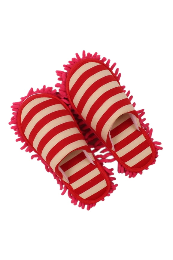 Raindrops Cleaning Slippers Covers Red 1 Pair 11.2x3.9x1.4in
