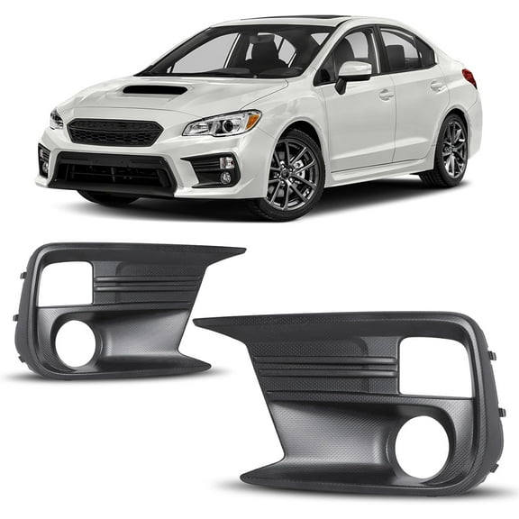 1 Pair Fog Light Bezels Compatible with 2018 2019 2020 2021 Subaru WRX/WRX STI,ABS Material Fog Lamp Cover Replacements Driver and Passenger Side