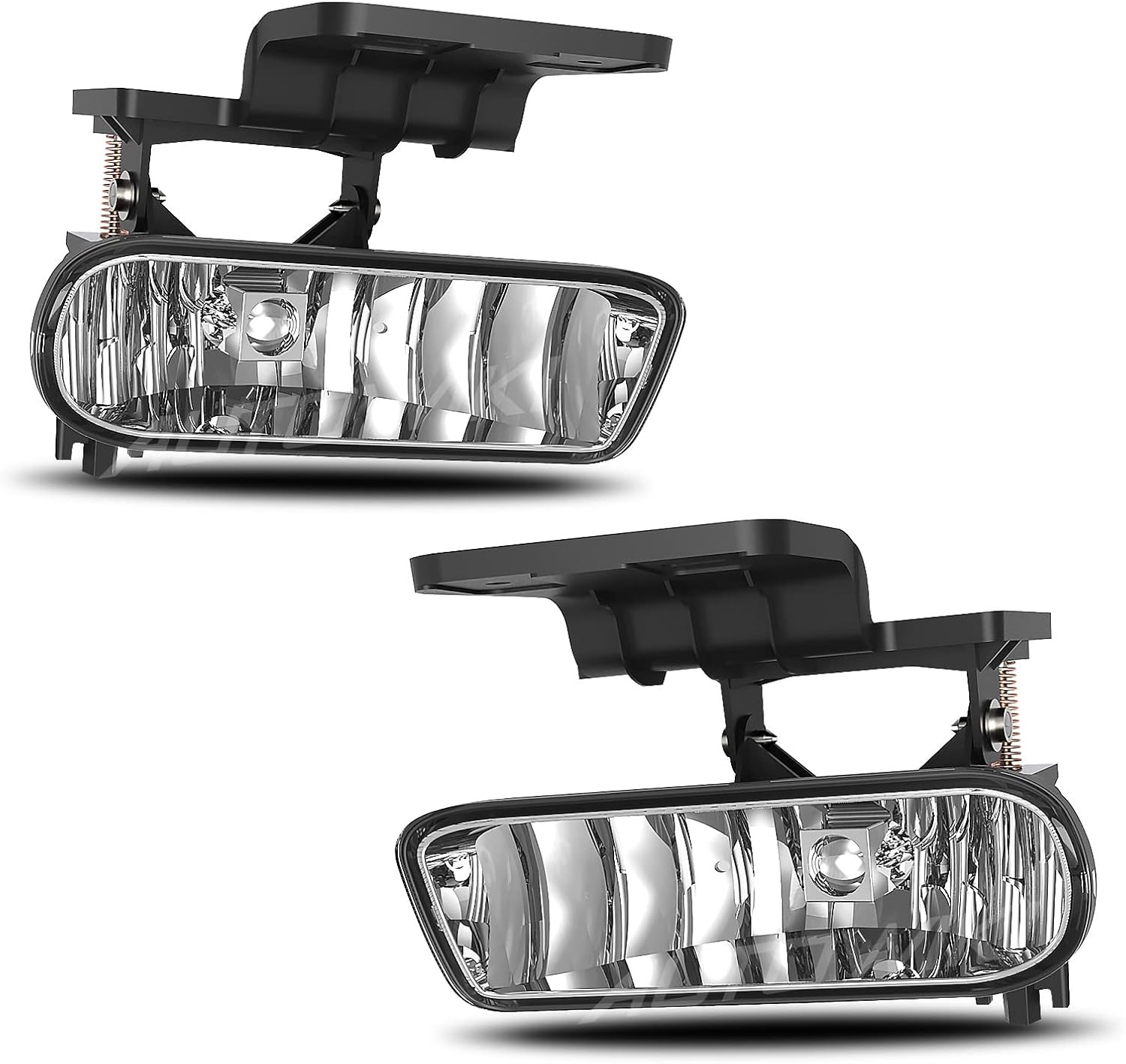 1 Pair Fog Lights Assembly for Chevy Silverado 1500/2500 1999-2002,Silverado 1500 HD/2500 HD/3500 2000-2001,Suburban/Chevy Tahoe 2000-2006,Fog Lamps Clear Lens With Bulbs-899 12V37.5W