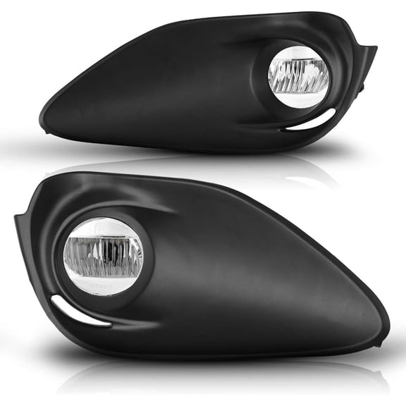 1 Pair Fog Lights Assembly Compatible with 2017 Toyota Pruis C,Clear Lens