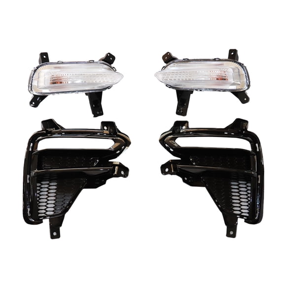 1 Pair Fog Lights Compatible with 2019 2020 Kia Forte Front Halogen Signal DRL Daytime Running Light Fog Lamps Automotive Passenger Driver Left Right Side Set Replcement Vehicle Foglights Assembly