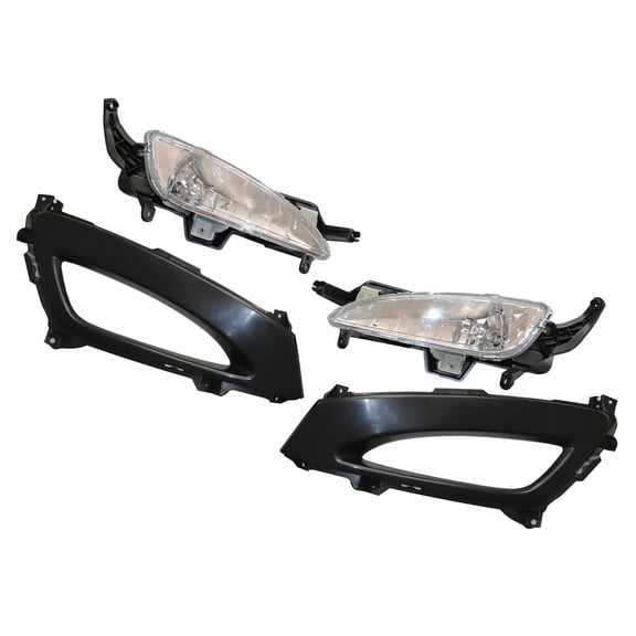 1 Pair Fog Lights Fit for Kia Optima LX/EX/SX 2011 2012 2013 Front Halogen Front Bumper Fog Lights Lamps Covers Set Driver's Left Side and Passenger's Right Side Black Housing