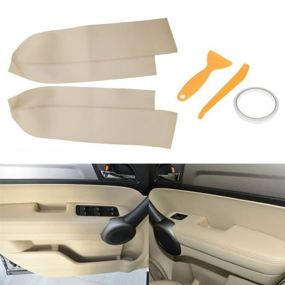 1 Pair For Honda for CR-V 2007-2012 Leather Front Door Panels Armrest Cover