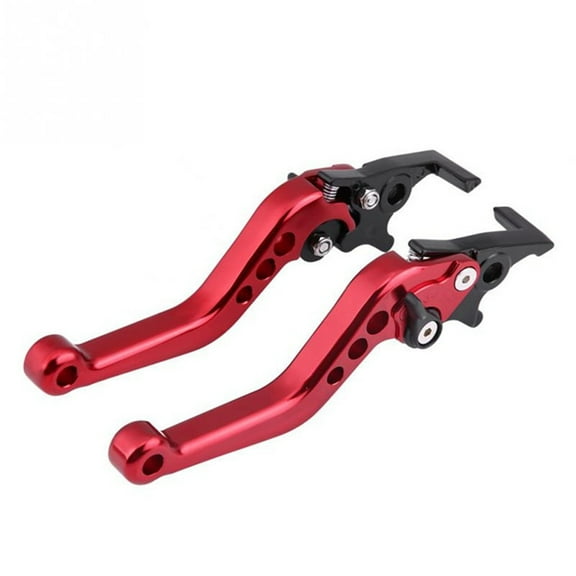 1 Pair Front Brake Clutch Levers Alloy Motorcycle Brake Handles 8mm Aperture Motorcycle Accessories for Yamaha 125 Red