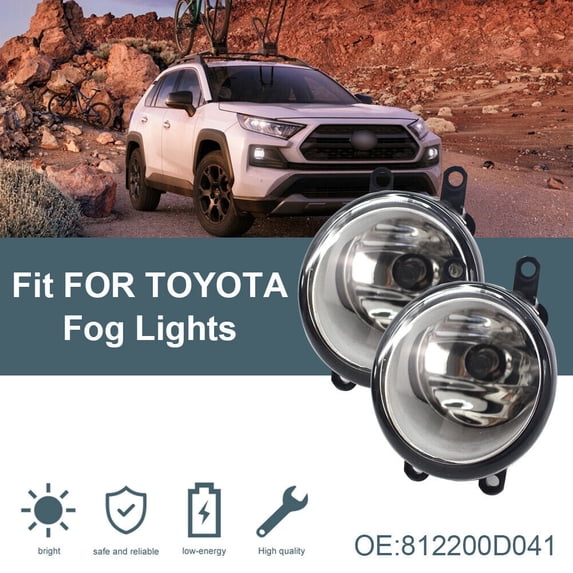 1 Pair Front Fog Light Driving Lamp For Toyota RAV4 Camry Corolla Left&Right