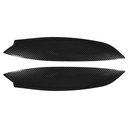 1 Pair Front Headlight Eye Lid Cover Decoration Sticker for VW Golf 5 GTI R32 MK5 2005-2007 Black Carbon Fiber Pattern