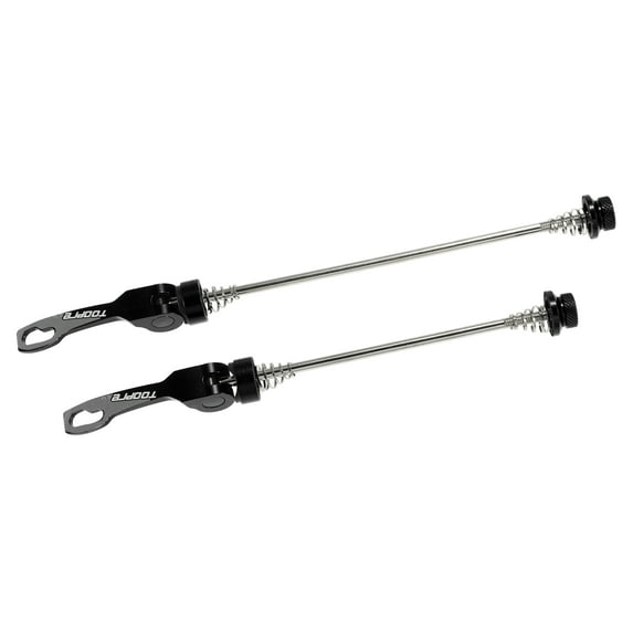 1 Pair Front Rear Bicycle Quick Release Axles Skewers Lever Aluminum Alloy 145mm 185mm Black for MTB