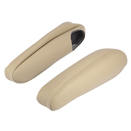 1 Pair Front Seat Armrest Cover Replacement Microfiber Leather Beige for Chevrolet Tahoe