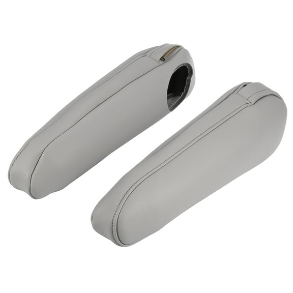 Unique Bargains 1 Pair Front Seat Armrest Cover Replacement Microfiber Leather Gray for Toyota Sienna 2011-2017