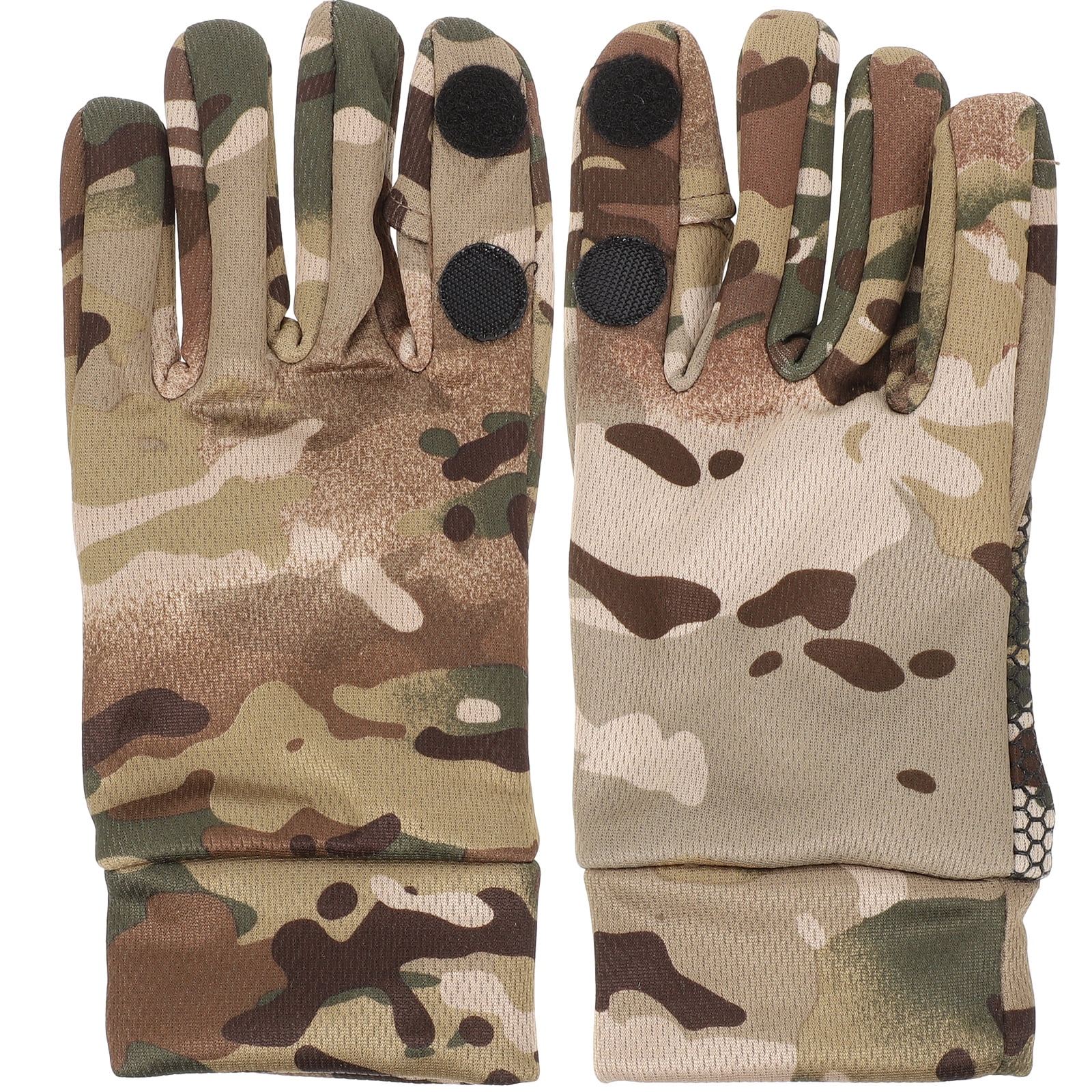 1 Pair Full Finger Gloves Men Sports Camo Touchscreen Gloves Outdoors