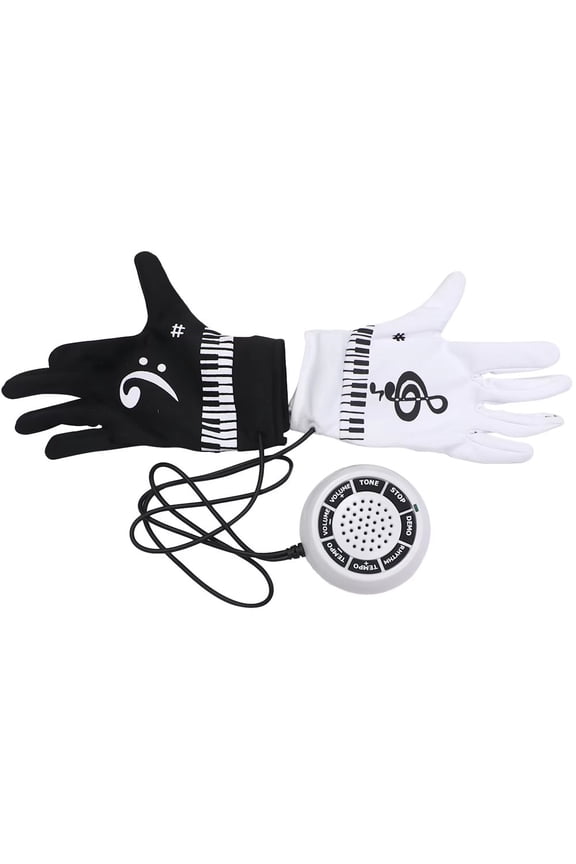 1 Pair Funny Electric Piano Gloves Melodious Portable Music Fingertips Gloves For Playing Daily Use Relaxation