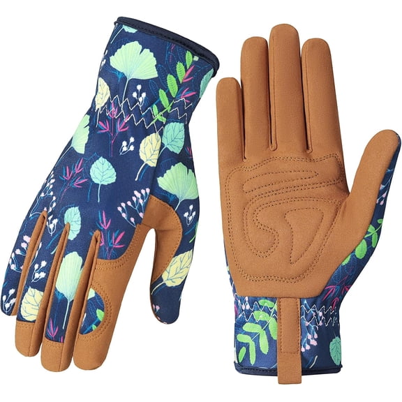 1 Pair Gardening Gloves Women Breathable Leather Grip Thorn Proof Puncture Resistant Work