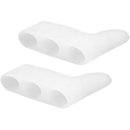 1 Pair Gel Toe Separator Straightener Corrector Toe Spacer for Pinky Toe (White)