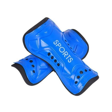 1 Pair Gift For Women Men Kids Sports Leg Protector Blue Black White Red Football Shin Pads Soccer Shin Guards Adult Knee Support Light Soft Foam Protect BLUE S FOR KIDS
