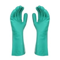 1 Pair Gloves, Cleaning Gloves Rubber Gloves, Durable Dishwashing Gloves Kitchen Gloves, Water Proof Dish Gloves for Home Kitchen, Household Heavy Duty Rubber Gloves Dish Washing Gloves,Green1 Width7