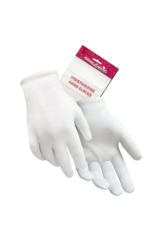 1 Pair - Gloves Legend Women's White Cotton Moisturizing Hand Spa Cosmetic Eczema Gloves For Dry Hands