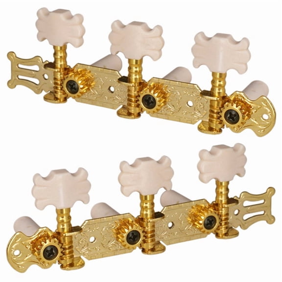 1 Pair Gold Classical Guitar Tuning Pegs Machine Heads Tuners Keys Left + Right Professional Metal Guitar Knob Parts,1 pair * Machine Heads Tuning Pegs(Left + Right),Gold