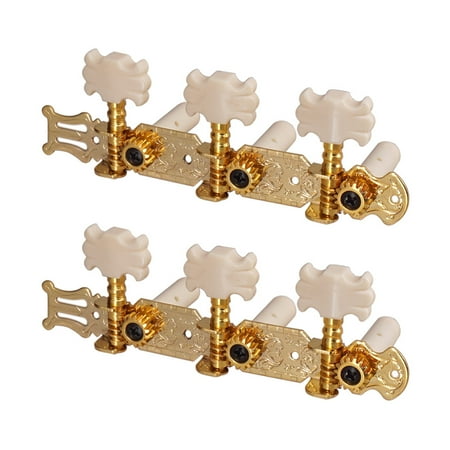 OWSOO 1 Pair Gold Guitar Tuning Pegs Classical Guitar String Tuning Pegs Tuners Machine Heads