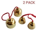 1 Pair Golden Alloy Bell Percussion Knocking Bells Musical Instrument