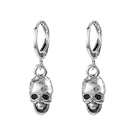 1 Pair Gothic Skull Dangle Skeleton Earrings for Women Halloween Jewelry Gifts, Skeleton Earrings for Halloween Outfits and Accessories